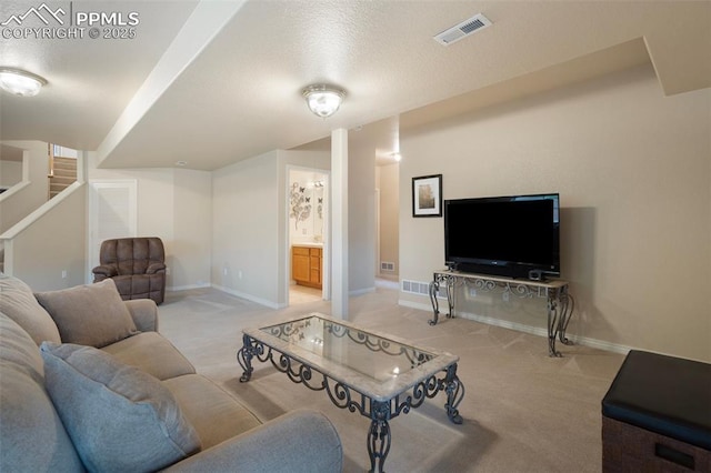 2532 Sierra Oak Dr, Colorado Springs, CO 80919 - living room with light colored carpet, baseboards, and visible vents