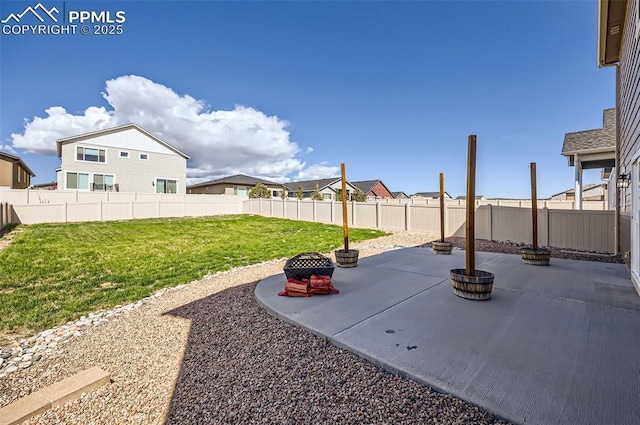 8094 Misty Moon Dr, Colorado Springs, CO 80924 - view of yard featuring a residential view, a fenced backyard, and a patio area