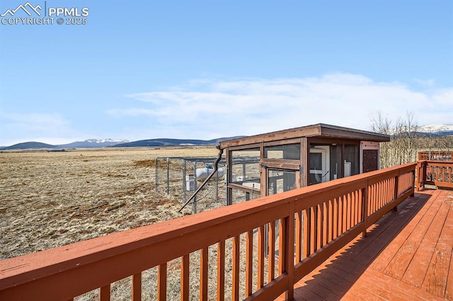 119 Bristlecone Ln, Fairplay, CO 80440 - wooden deck featuring a mountain view