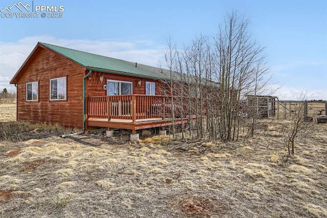 119 Bristlecone Ln, Fairplay, CO 80440 - back of house featuring a deck and metal roof