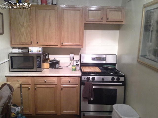 322 Platte Ct, Colorado Springs, CO 80903 - kitchen with appliances with stainless steel finishes and light countertops