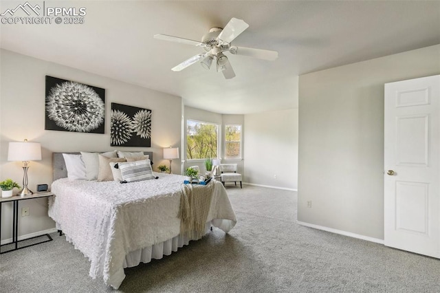 7665 Calloway Ct, Colorado Springs, CO 80919 - bedroom featuring carpet flooring, baseboards, and a ceiling fan