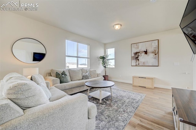 9773 Marble Canyon Way, Peyton, CO 80831 - living room with light wood-style flooring and baseboards