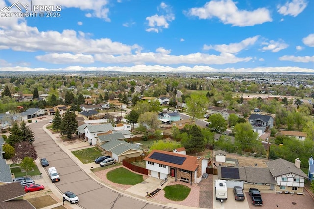 drone / aerial view featuring a residential view