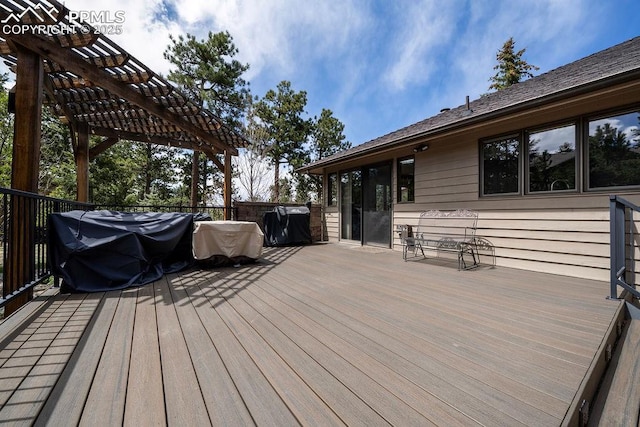 17815 Fairplay Way, Monument, CO 80132 - wooden terrace with a pergola