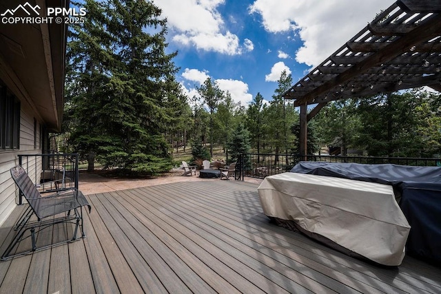 17815 Fairplay Way, Monument, CO 80132 - wooden terrace with a pergola