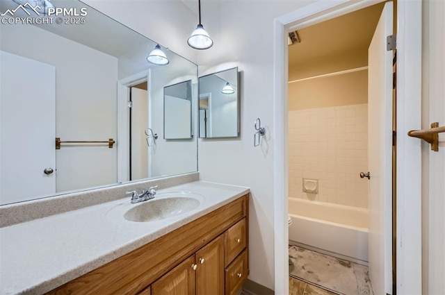 2903 E Serendipity Cir, Colorado Springs, CO 80917 - bathroom featuring vanity and  shower combination