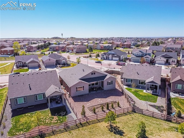 drone / aerial view featuring a residential view