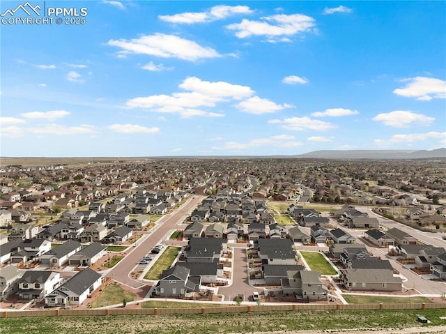 6471 Cisco Kid Way, Colorado Springs, CO 80923 - birds eye view of property featuring a residential view and a mountain view