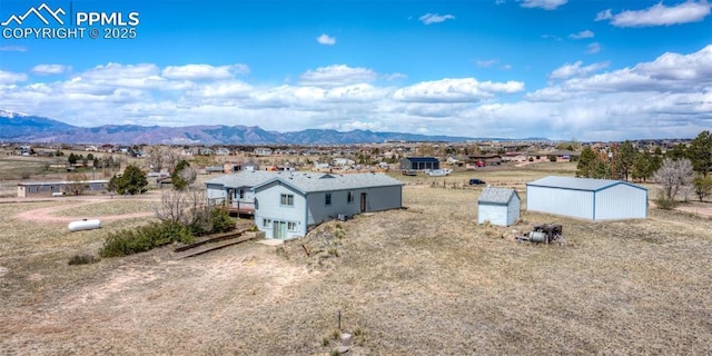 6185 Sayres Rd, Colorado Springs, CO 80927 - aerial view with a mountain view
