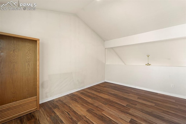3245 Chestnut Glen Ln, Colorado Springs, CO 80918 - additional living space with lofted ceiling and wood finished floors
