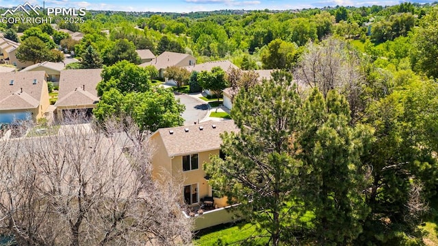 3245 Chestnut Glen Ln, Colorado Springs, CO 80918 - aerial view of residential area featuring a forest