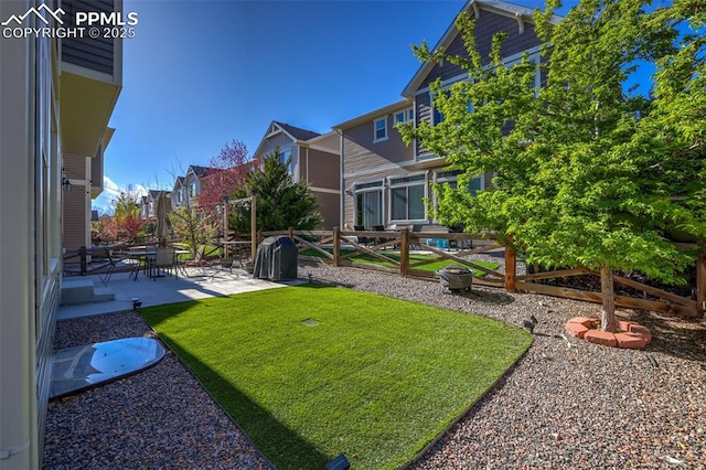 8356 Longleaf Ln, Colorado Springs, CO 80927 - view of yard with a patio, fence, and a residential view