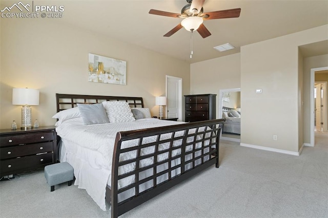 5019 Petrified Forest Trl, Colorado Springs, CO 80924 - bedroom featuring carpet floors, baseboards, and a ceiling fan
