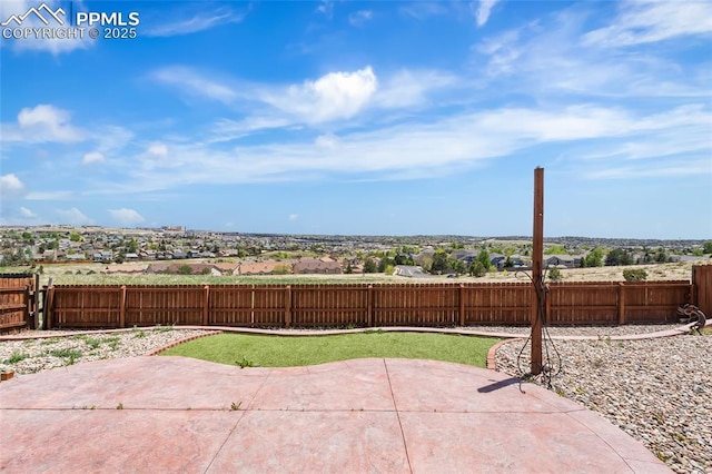 view of patio / terrace with a fenced backyard