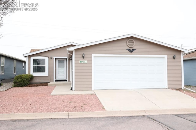 4663 Pine Marten Pt, Colorado Springs, CO 80922 - ranch-style house with a garage and concrete driveway