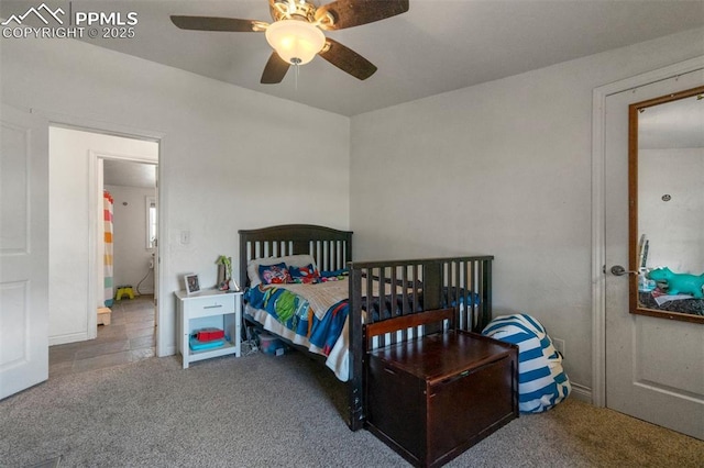 3235 S Meridian Rd, Colorado Springs, CO 80929 - bedroom featuring carpet and a ceiling fan
