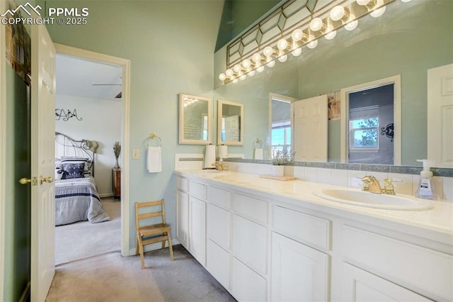 7850 Wilderness Dr, Colorado Springs, CO 80908 - ensuite bathroom with double vanity