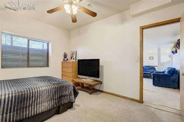 7850 Wilderness Dr, Colorado Springs, CO 80908 - bedroom featuring carpet, baseboards, and ceiling fan