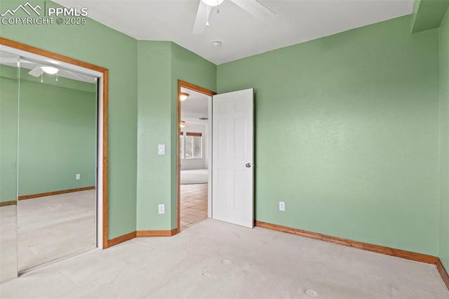 17880 Plains Edge Ct, Peyton, CO 80831 - unfurnished bedroom featuring baseboards, ceiling fan, and carpet floors