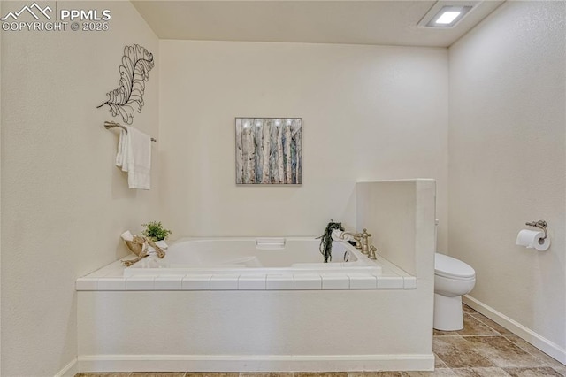 26 Mountain View Rd, Manitou Springs, CO 80829 - full bathroom with toilet, a bath, and baseboards