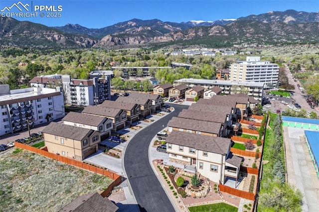 835 Redemption Pt, Colorado Springs, CO 80905 - drone / aerial view with a mountain view