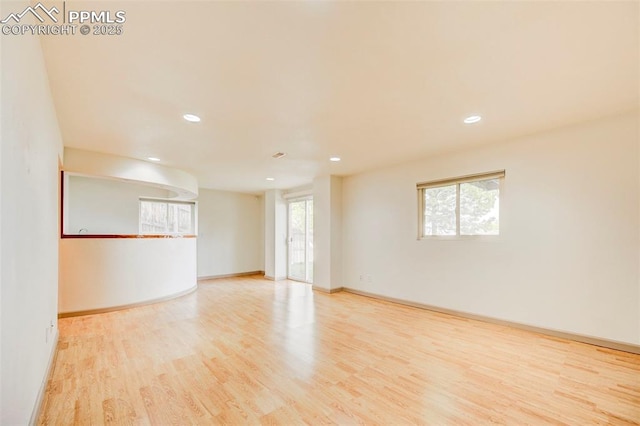 1120 Pipestone Ct, Colorado Springs, CO 80911 - spare room with wood finished floors, recessed lighting, and baseboards