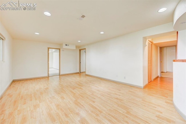 1120 Pipestone Ct, Colorado Springs, CO 80911 - empty room with light wood-style flooring, baseboards, and recessed lighting