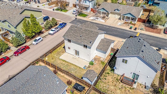 aerial view of residential area