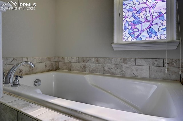 bathroom with a bath