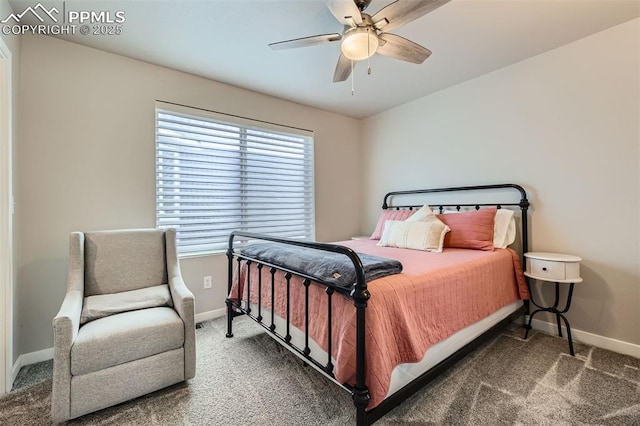 5905 Longford Way, Colorado Springs, CO 80927 - bedroom with baseboards, a ceiling fan, and carpet floors