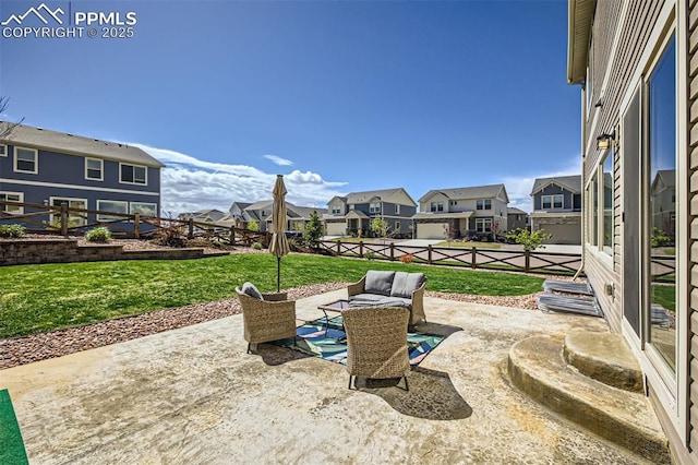 5905 Longford Way, Colorado Springs, CO 80927 - view of patio / terrace featuring a residential view and a fenced backyard