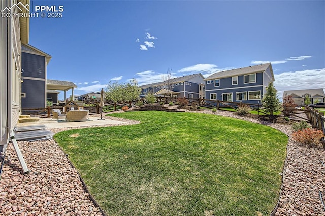 5905 Longford Way, Colorado Springs, CO 80927 - view of yard with a patio area, a residential view, and a fenced backyard