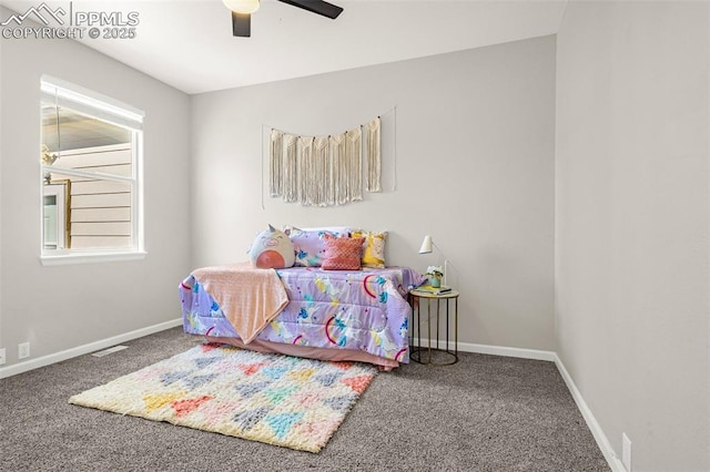 12383 Pine Valley Cir, Peyton, CO 80831 - bedroom featuring carpet flooring, baseboards, and a ceiling fan