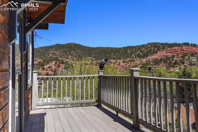 18 Fountain Pl, Manitou Springs, CO 80829 - wooden deck with a mountain view