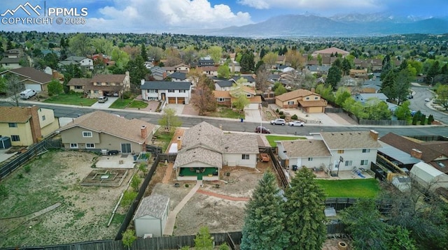 5050 Bunk House Ln, Colorado Springs, CO 80917 - aerial view of residential area featuring mountains