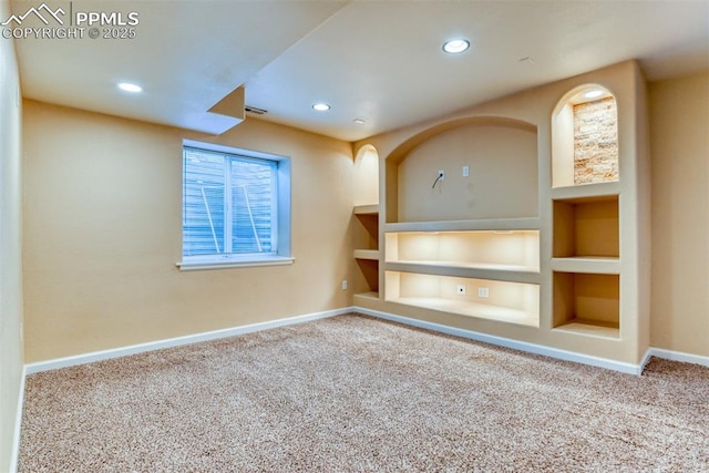 2610 Plumtree Grv, Colorado Springs, CO 80907 - unfurnished room with carpet floors, baseboards, built in features, and recessed lighting
