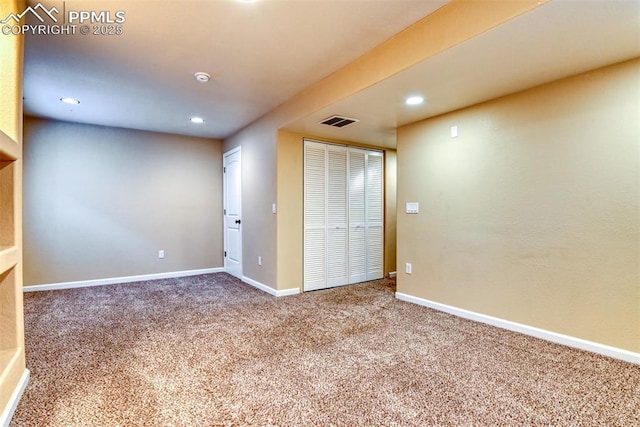 2610 Plumtree Grv, Colorado Springs, CO 80907 - carpeted empty room with recessed lighting and baseboards