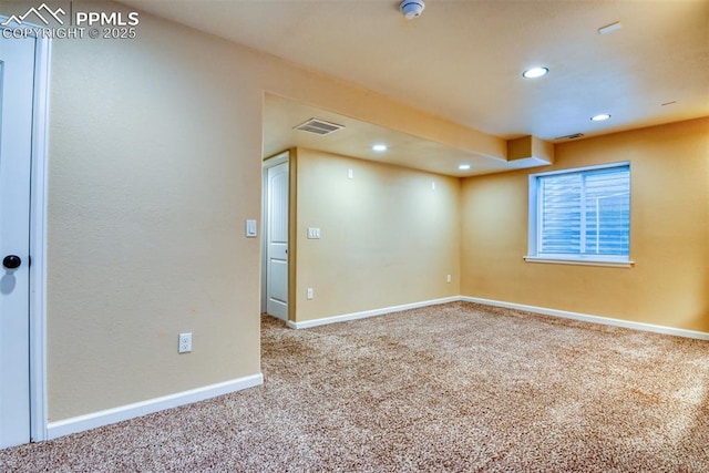 2610 Plumtree Grv, Colorado Springs, CO 80907 - carpeted empty room featuring recessed lighting, baseboards, and a smoke detector