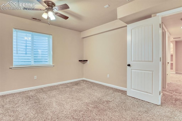2610 Plumtree Grv, Colorado Springs, CO 80907 - carpeted spare room featuring a ceiling fan and baseboards
