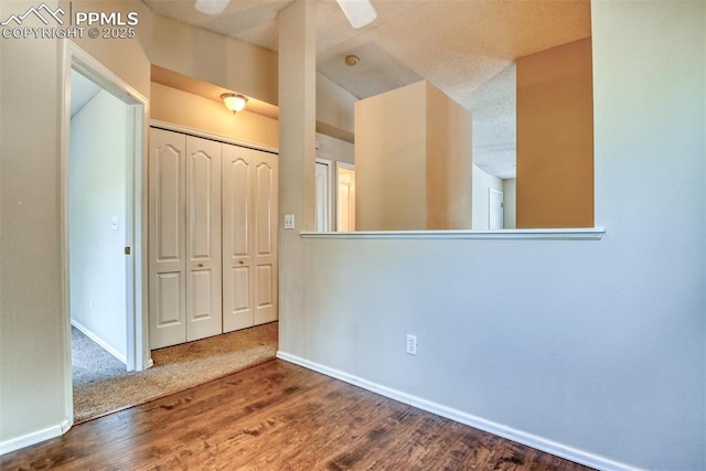 2610 Plumtree Grv, Colorado Springs, CO 80907 - empty room featuring wood finished floors, baseboards, and a ceiling fan