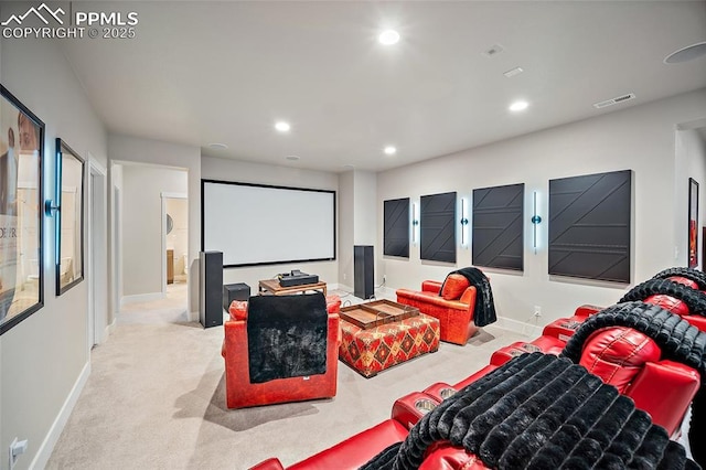 4932 Sand Canyon Trl, Colorado Springs, CO 80924 - cinema room featuring carpet flooring, baseboards, and recessed lighting