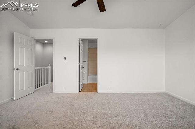 1118 Walters Pt, Monument, CO 80132 - unfurnished bedroom with carpet, ensuite bathroom, and ceiling fan