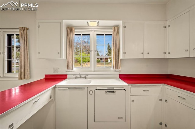 2126 Wood Ave, Colorado Springs, CO 80907 - kitchen with a sink and white cabinets
