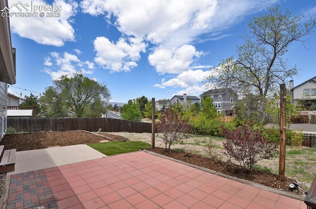 7920 Conifer Dr, Colorado Springs, CO 80920 - fenced backyard with a patio area and a residential view