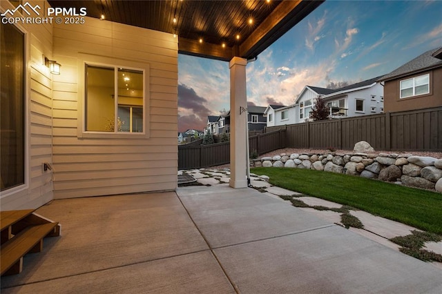 view of patio with a residential view