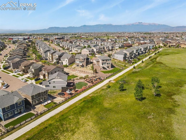 7238 Fauna Glen Dr, Colorado Springs, CO 80927 - aerial view of residential area with a mountain backdrop