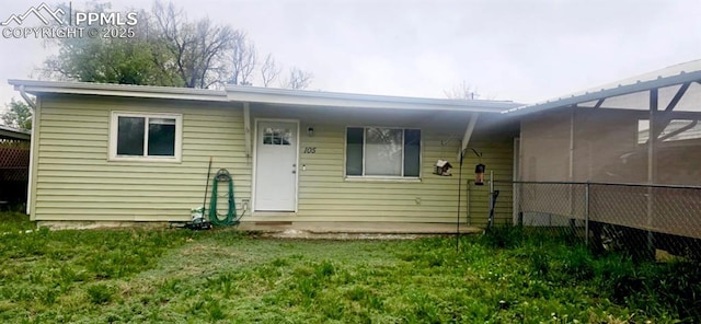 105 Easy St, Colorado Springs, CO 80911 - back of property with a lawn