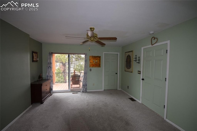 78 Powderhorn Ln, Florissant, CO 80816 - unfurnished room with a ceiling fan, carpet floors, baseboards, and a smoke detector