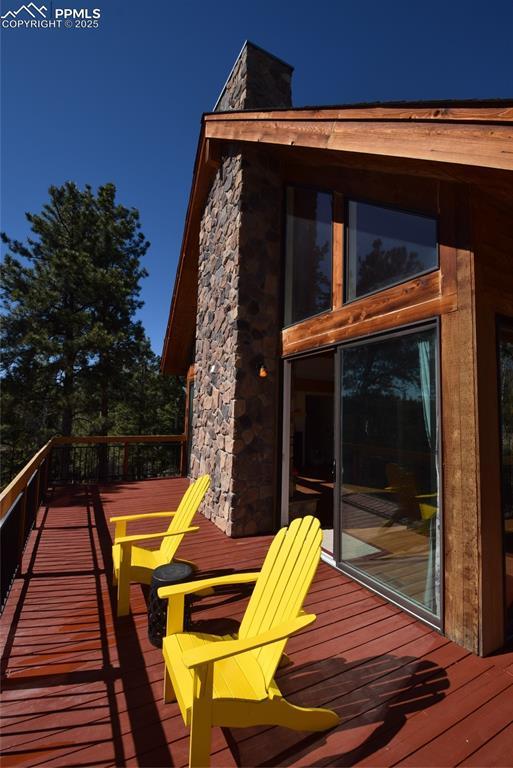 78 Powderhorn Ln, Florissant, CO 80816 - view of wooden terrace